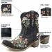 ZGRZPMGR Women's Western Cowgirl Embroidered Ankle Boots - Black (9.5-10) - Buy Online on SooperMarket.com