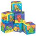 Playgro 181170 Bath Play Cube Set 6 Pieces With Colorful Animal Motifs From 6 Months Cube Size: 7 x 7cm Colorful 40093