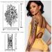 Yazhiji Large Chrysanthemum and Lotus Flowers Temporary Tattoos - Waterproof Fake Stickers for Women - Buy Online on SooperMarket.com