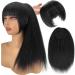 Allyreetress Yaki Drawstring Ponytail with Bangs - Long Yaki Straight Ponytail Extension for Black Women Synthetic Hairpiece Clip in Ponytails Extension for Daily Party Use (black) 20 inches with bangs black - Buy Online on SooperMarket.com