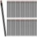 48 Pieces Flat Makeup Brushes Flat Lip Concealer Brushes Small Portable Eyebrow Brush Concealer Makeup Brush Synthetic Lip Brush Beauty Makeup Tools for Concealing Blending Setting Buffing (Black)