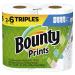 Bounty Select-A-Size Paper Towels, Print, 2 Triple Rolls  6 Regular Rolls 2 Count (Pack of 1)
