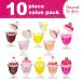Expressions 10pc Ice Cream Sundae Lip Gloss Collection | Kids Makeup Set | Glittery Dessert Flavored Gloss - Buy Online on SooperMarket.com