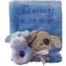 Wuff-Dogsworld Personalized Baby Blanket | Custom Name Embroidery & Gift Set - Baby Rattle or Socks for Baptism & Birth (Boy/Girl) - Buy Online on SooperMarket.com