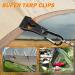 TEANTECH Tarp Clips with Carabiner Kit - Heavy Duty Lock Grip Camp Tent Clamp Clips - 20pcs Black Upgrade for Outdoor Camping and Canopies - Buy Online on SooperMarket.com