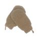 Natural Vegetable Fiber Dual Sided Exfoliating Hemp Flax Ramie Glove Hand Mitt Mitten Shaped Back and Body Shower Bath Scrubber Brown Remove Dead Skin Machine Washable Pack of 2
