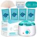 Waxing Kit for Women Men Wax Warmer for Hair Removal Wax Kit Coarse Body Hair with Strongest Blue Refill Hard Wax Kit At Home Waxing Kit for Underarms, Legs, Back and Chest Stripless Cera Para Depilar