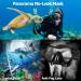 Snorkel Mask Set - Anti-Fog 180 Seaview, Dry Snorkel, Mesh Bag | For Kids & Adults - Scuba Diving, Swimming Training Gear in Black - Buy Online on SooperMarket.com