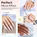 Modelones Chrome Nail Powder Set - White Pearl Effect 4Pcs Powder, Silicone Brush, Cotton Swabs & Color Display Sticks - Buy Online on SooperMarket.com