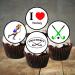 PRECUT Hockey Cupcake Toppers Field Hockey Theme Edible Mini Cake Decorations - Edible Hockey Party Decorations Hockey Cake Topper Field Hockey Edible Cupcake Toppers (48) - Buy Online on SooperMarket.com