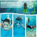 WANFEI Kids Mask Fin Snorkel Set - Dry Top Snorkel, Diving Flippers, Panoramic View Diving Mask - Green | Snorkeling Gear for Boys and Girls - Buy Online on SooperMarket.com