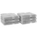 Amazon Aware 100% Organic Cotton Plush Bath Towels - Washcloths 6-Pack Light Gray Light Gray Washcloth (Pack of 6)
