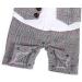 AmzBarley Baby Boys Gentlemans Outfit Suit | Long/Short Sleeve Shirt Pants Vest Bowtie Tuxedo Rompers | Grey 129 | 18-24 Months - Buy Online on SooperMarket.com