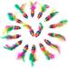 Chiwava 24PCS 5 Rattle Cat Toys with Feather Rainbow Rope - Interactive Mouse Kitten Toy - Buy Online on SooperMarket.com
