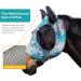Harrison Howard Super Comfort Stretchy Fly Mask - Large Eye Space UV Protection Breathable - Medium Green Water Color (M) - Buy Online on SooperMarket.com
