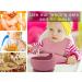 Hoseay Baby Weaning Set 5 in 1 | Silicone Suction Plate, Bowl, Spoon, Fork, Bibs | Pink Squirrel Design | Toddler Feeding Essentials - Buy Online on SooperMarket.com