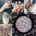 Warmfits AB Crystal Rhinestones Set - 1840pcs Nail Art Gems for DIY Crafts & Jewelry - Iridescent Clear Multi-Shape Rhinestones for Nails, Phones, Clothes & More - Buy Online on SooperMarket.com