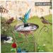 2-in-1 Metal Bird Water & Feed Station with Decorative Butterfly - Wet Mosy Bird Potions & Garden Tin Grilles - Retro Removable Bird Water Dispenser - Buy Online on SooperMarket.com
