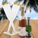 48 Gold Glitter Disposable Champagne Flutes - Ideal for Wedding Toasting and Parties - Buy Online on SooperMarket.com
