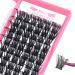 Cluster Lashes 72 Pcs Individual Lashes Lash Clusters DIY Eyelash Extension Super Thin Band Reusable Soft & Comfortable (Into You-01-D-10mm)