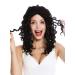 WIG ME UP - ZM-1622-1 wig ladies wig long middle parting curly corkscrew curls black