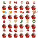 24 Pcs Christmas Cupcake Toppers Merry christmas Theme Elements Cupcake Food Picks for Christmas Party Baby Shower Kids Birthday Party Cake Decorations Supplies