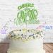 Cakeshop Cake Decoration Pack | Cheers Beers Happy Birthday Premium Double Sided Glitter Card Cake Topper & 25g Party Pack of Cake Sugar Sprinkles | Custom Age Cake Decorations (Green) Non-Prime Glitter Card: Green - Buy Online on SooperMarket.com