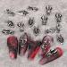 RUNRAYAY 28pcs 3D Halloween Nail Charms Cross Chrome Metal Nail Art Charm Vintage Gothic Retro Punk Skulls Mixed for Manicure Craft DIY Nail Art Decoration Accessories with a Box - Buy Online on SooperMarket.com