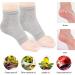 Aokbean Heel Socks - 2 Pairs Moisturizing Gel Socks for Dry Cracked Skin | Open Tip Silicone Foot Care for Men & Women (Black + Gray) - Buy Online on SooperMarket.com