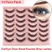 Heracks 14 Pairs D Curl Russian Cat-Eye Lashes | 10-20 MM Fox Eyelashes | Wispy False Eyelashes with Clear Band - Buy Online on SooperMarket.com