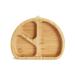 Munchkin Bambou Divided Plate Baby Plate with Compartments Stay Put Suction Plate for Babies & Toddlers 6 Months & Over BPA Free Plate Baby Weaning Plate for Kids Bamboo Plate