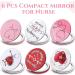 Berlune Nurse Gifts - 6 Piece Compact Mirror Set for Women | Nurse Appreciation & Graduate Gifts | Double-Sided Magnifying Metal Pocket Makeup Mirrors - Buy Online on SooperMarket.com