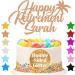 Personalised Retirement Cake Topper Happy Retirement Cake Toppers for Man Woman Retirement Gifts 11 Colours Customised Retirement Cake Decorations with Any Name Double Sided Glitter (Rose Gold) - Buy Online on SooperMarket.com