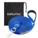 Suplutux drag line 15m for dogs with storage bags robust dog leash for large dogs and small dogs training lines with D-carabiner and grip pad (blue) blue 15m