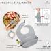 Bebefant Baby Weaning Set: Suction Bowl, Plate, Cup, Bib, Fork & Spoon for Baby Led Weaning - Grey & Orange - Large Set - Buy Online on SooperMarket.com