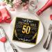 Vintage Black Gold 50th Birthday Napkins - 40 Pack Disposable Cocktail Napkins for Men s 50s Party Decorations - Buy Online on SooperMarket.com