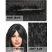 Wokestar Long Black Synthetic Hair Wig with Curtain Fringe for Women - Buy Online on SooperMarket.com