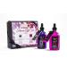 Argan Oil Flowers Gift Set. 1x100ml argan oil with lavender and lemongrass essential oils and 1x100ml argan oil with damask rose and pink grapefruit essential oils.