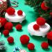 Syhood 30 Pcs Yarn Pom Poms Set - 20 x 1 Inch, 10 x 1.5 Inches Red Pompom Balls for Christmas Crafts and Xmas Party Decor - Buy Online on SooperMarket.com