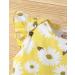 Koonde Baby Girl 3-Piece Outfits | Romper, Trouser & Headband | 12-18 Months | Yellow + Caramel - Buy Online on SooperMarket.com