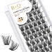 Cluster Lashes D Curl 10mm 72 Clusters B&Q Lash Clusters Individual Lashes Volume Eyelash Clusters DIY Lash Extensions Soft Wispy Cluster Eyelash Extensions DIY at Home (B10 D-10mm) D-10 mm B 10