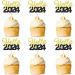 30 Pcs Glitter Happy New Year Cupcake Toppers 2024 Gold Black Cupcake topper Cheers to 2024 Cake Picks for New Years Eve Party Decoration (Hello) - Buy Online on SooperMarket.com