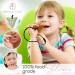Mommy's Touch Shark Tooth Silicone Teething Necklaces - 3-Pack for Special Needs Kids - Black, White & Wood Design - Buy Online on SooperMarket.com