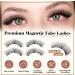 Magnetic Eyelashes Natural Look Reusable Magnetic Lashes with Applicator 3D Magnetic False Eyelashes without Eyeliner Wispy Fluffy Magnetic Lashes No Glue or Liner Needed (1 Pair Natural) - Buy Online on SooperMarket.com