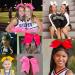 JOYOYO 20Pcs 8 Large Cheer Bows for Girls - Grosgrain Ribbon Elastic Hair Tie Bands - 20 Colors - Buy Online on SooperMarket.com