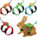 4 sets adjustable rabbit harness and leash set small animal cute waistcoat harness leash ferret harness guinea pig harness ferret leash with decorations for rabbit kitten puppy