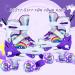 SHDSL Girls Roller Skates | 4 Size Adjustable with 8 Light Up Wheels | Fun Illuminating Skates for Beginners | Sizes 11C-1Y US - Buy Online on SooperMarket.com