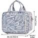 Large Blue Leaf Toiletry Bag - Travel Makeup Organizer for Women - Buy Online on SooperMarket.com