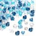 DomeStar Premium Blue Fake Ice, 150PCS 2.5Cups Acrylic Ice Rocks Plastic Rocks Acrylic Stones Crushed Ice Cubes Diamonds Gems for Vase Fillers Decoration 150 Blue