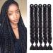 Tess 41 "Braids Extensions Art Hair Crochet Jumbo Braids Synthetics Braiding Hair 5PCs 165g/Bundling 100cm Extensions Black 104 cm (5 pieces) #1-black